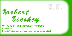 norbert bicskey business card